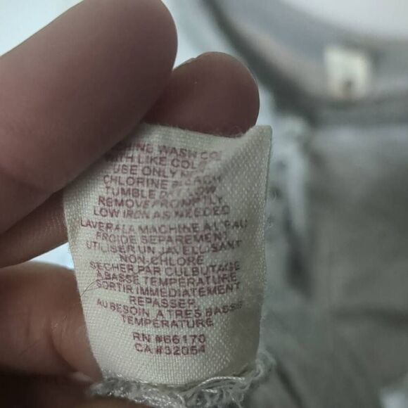 Free People Heathered Gray Henley Ribbed Cuff 100% Cotton S Small - Picture 8 of 8